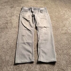 GREY ED HARDY "PUNK'S NOT DEAD" DAGGER STRAIGHT LEG DENIM
